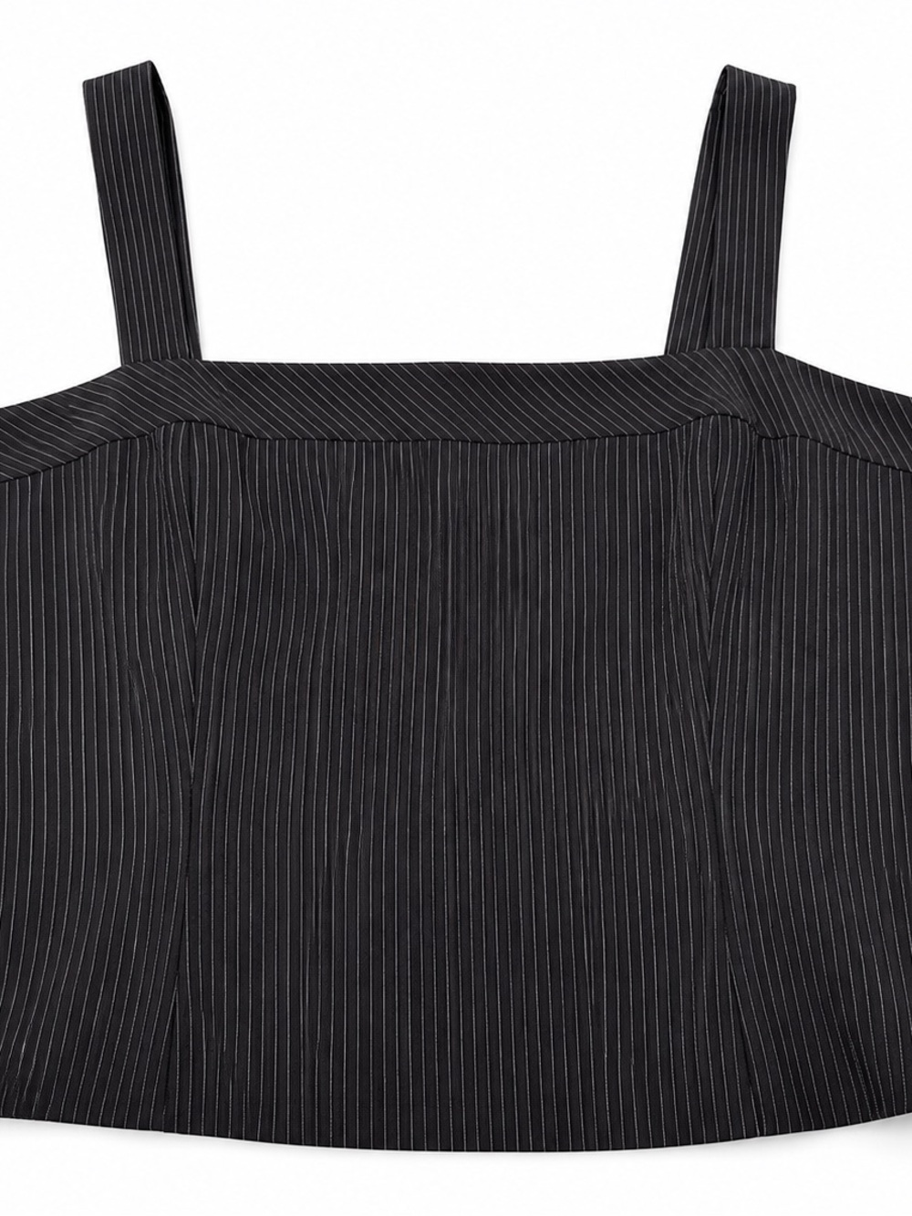 Tahari Arthur S. Levine Black Pinstripe Sleeveless Career Top Blouse Square 18